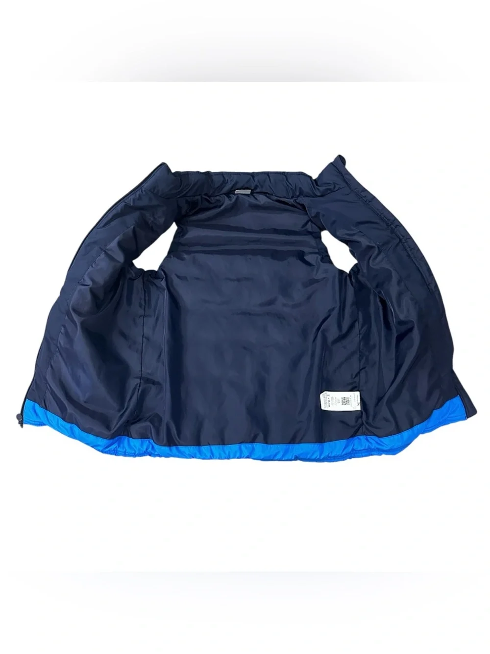 Puma Boys Medium 10/12 Blue Puffer Vest Full Zip Insulated Youth Jacket